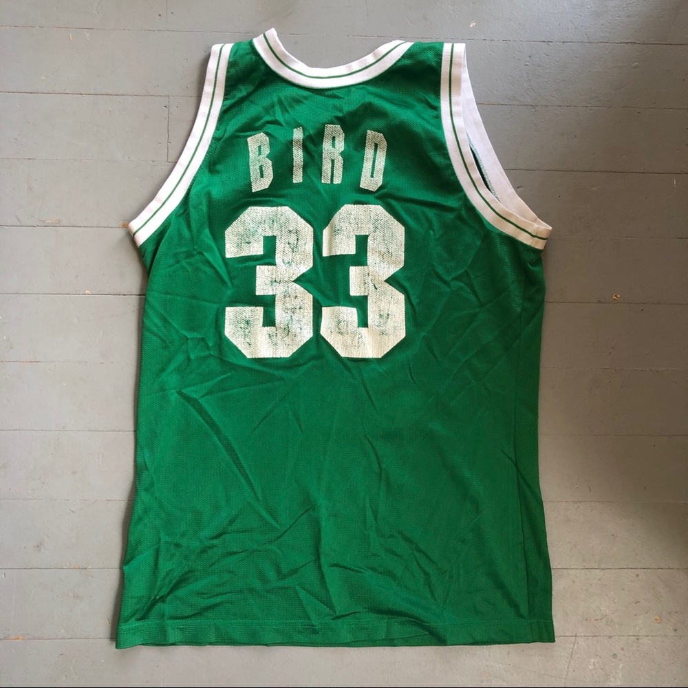 Vintage Champion Larry Bird Jersey Slim Large